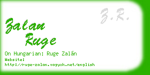 zalan ruge business card